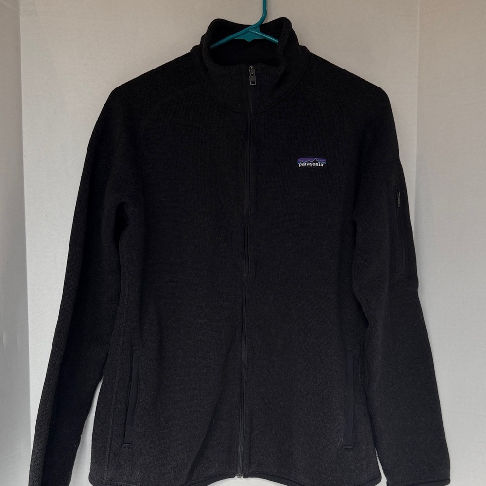 Patagonia Wonen’s Better Sweater Black Full-Zip Jacket size Large
